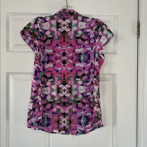 Women's Pink and Purple Blouse - Picture 3 of 3